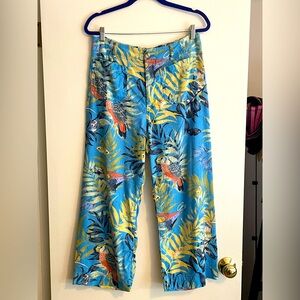 Anthropologie Maeve Blue Floral Pants